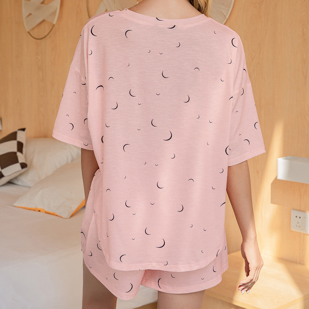 Ensemble de Pyjama Femme avec T-shirt aéré et shorts Chic und Stil