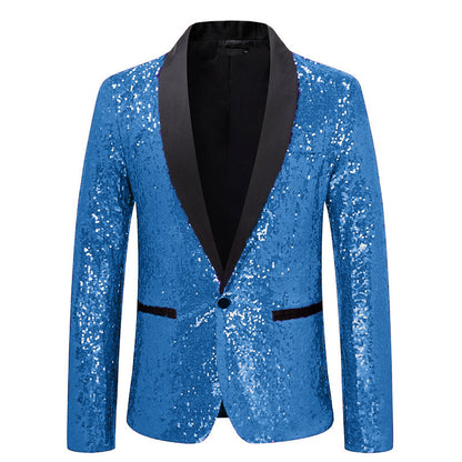 Dames Bl sparkling blazer avec revers noir Chic und Stil