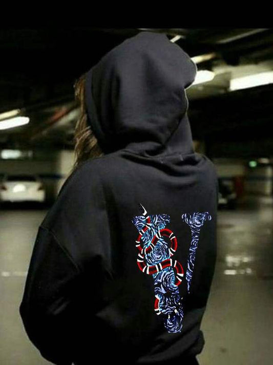 Pull à capuche femme avec déclaration graphique et motif unique Chic und Stil