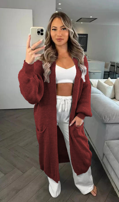 Cardigan en grosse maille pour femmes au style oversized décontracté avec poches pratiques Chic und Still