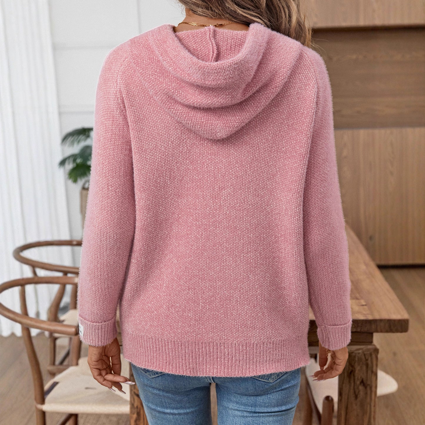 Pull à capuche pour femmes en tricot doux Chic und Stil