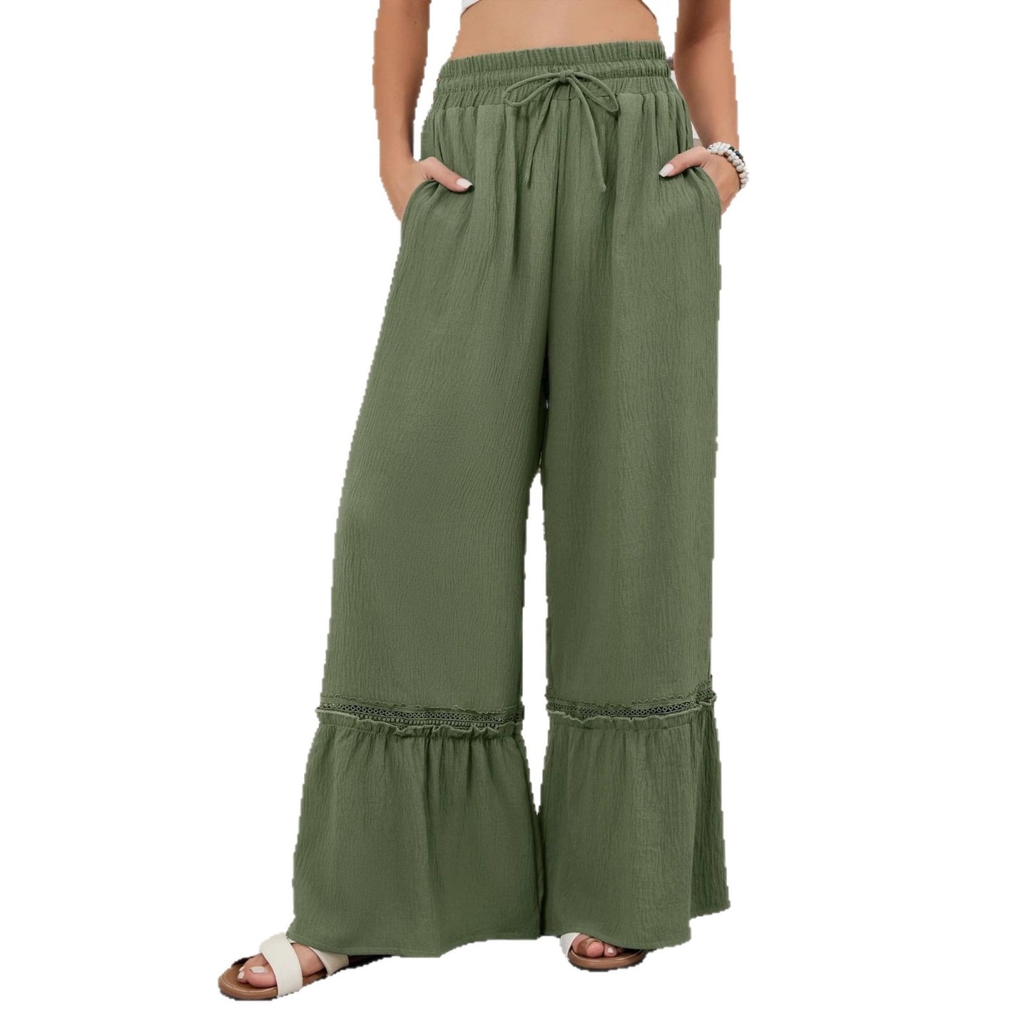 Chic and Stylish Soft Palazzo Pants for Women with Playful Hem