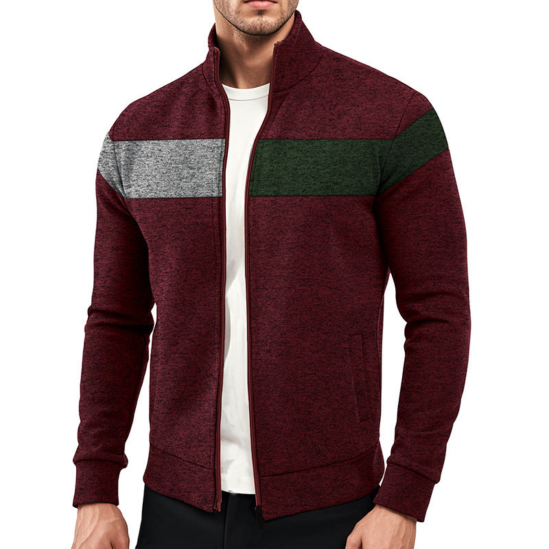Veste zippée sportive pour hommes avec design structurel Chic und Stil