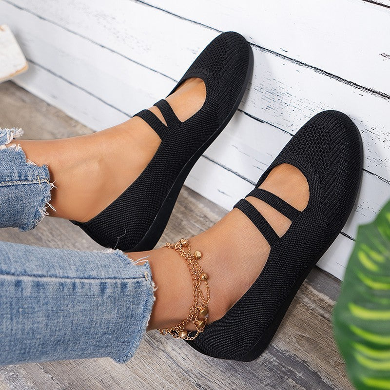 Ballerines confortables pour femmes en matériau en filet respirant et avec des sangles réglables Chic und Stil