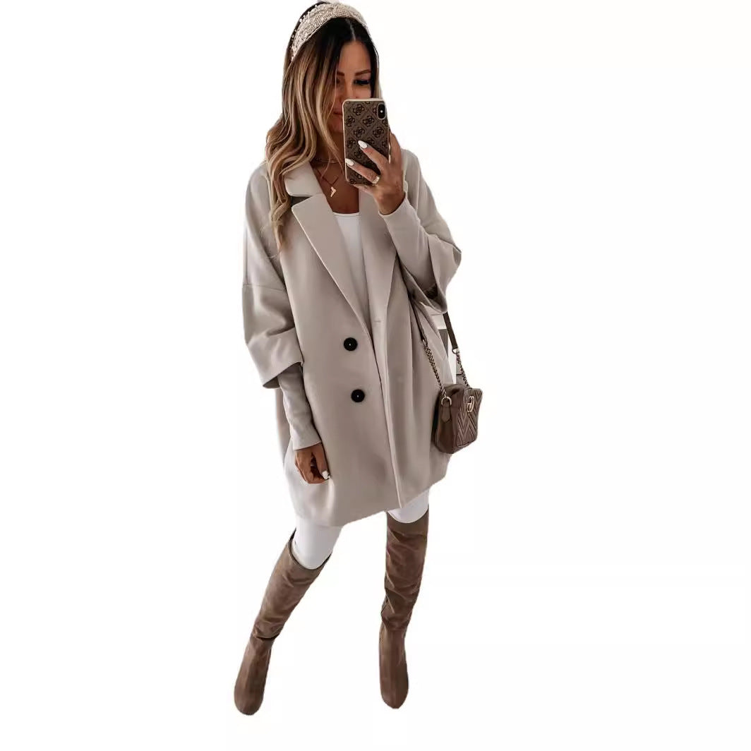Dames élégant manteau oversized à coupe envoûtante Chic und Stil