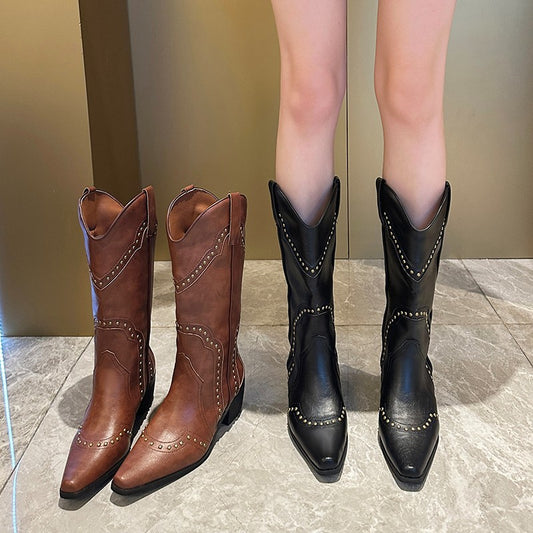 Bottines pour dames avec décorations en clous Chic und Stil