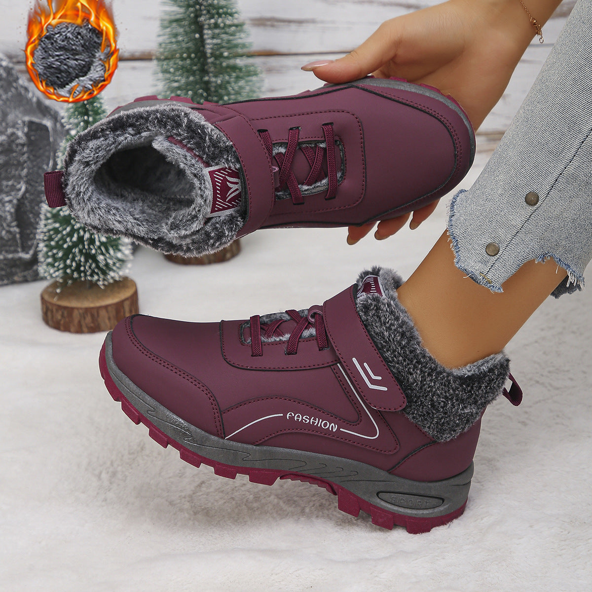 Bottes d'hiver pour femmes avec doublure chaude et semelle antidérapante Chic und Stil