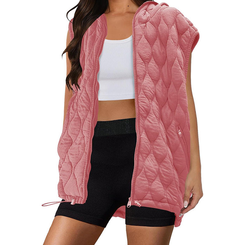 Dame gilet avec capuche et design matelassé Chic und Stil