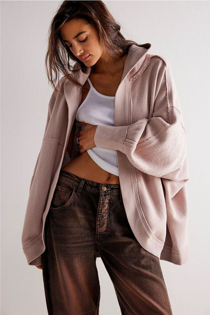 Dames à coupe ample cardigan tricoté avec finitions de manches ouvertes Chic und Stil