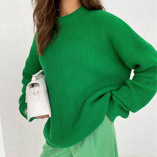 Pull oversized en tricot pour femmes avec motif texturé Chic und Stil