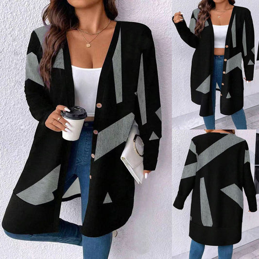Dames Pull oversized avec design graphique Chic und Stil