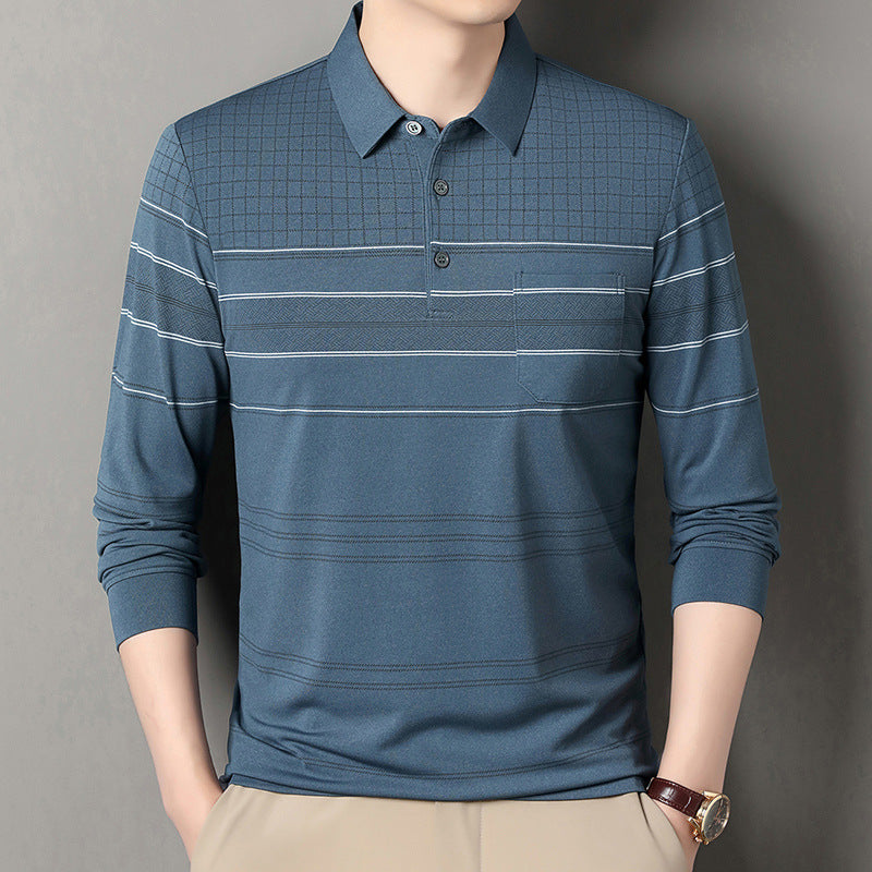 Chemise polo confortable pour hommes avec design texturé et détails élégants Chic und Stil