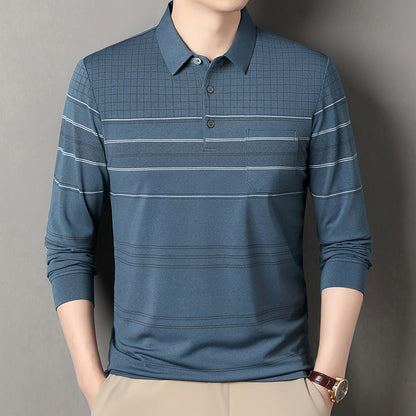 Chemise polo confortable pour hommes avec design texturé et détails élégants Chic und Stil