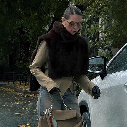 Dames Élégante et douillette Gilet Chic und Stil