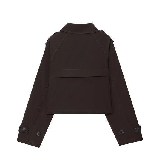 Double-breasted short jacket for women Chic und Stil