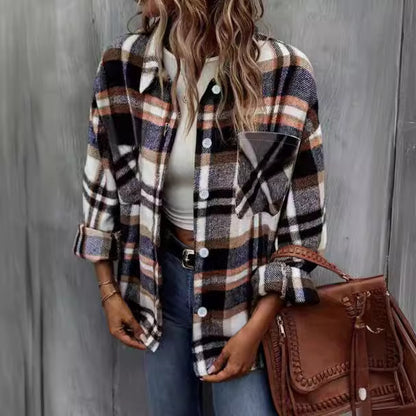 Chemise-jetée à carreaux décontractée pour femmes Chic und Stil