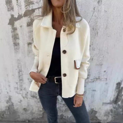 Women's comfortable cardigan jacket with buttons, chic and stylish