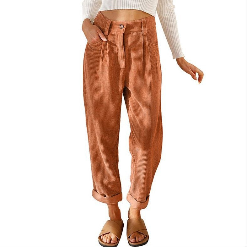 Women's ribbed skinny pants