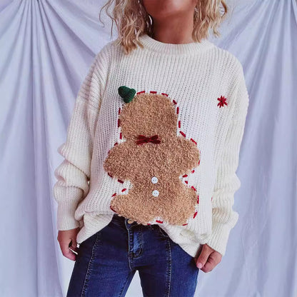 Pull glamour pour femmes avec design de biscuits de Noël Chic und Stil