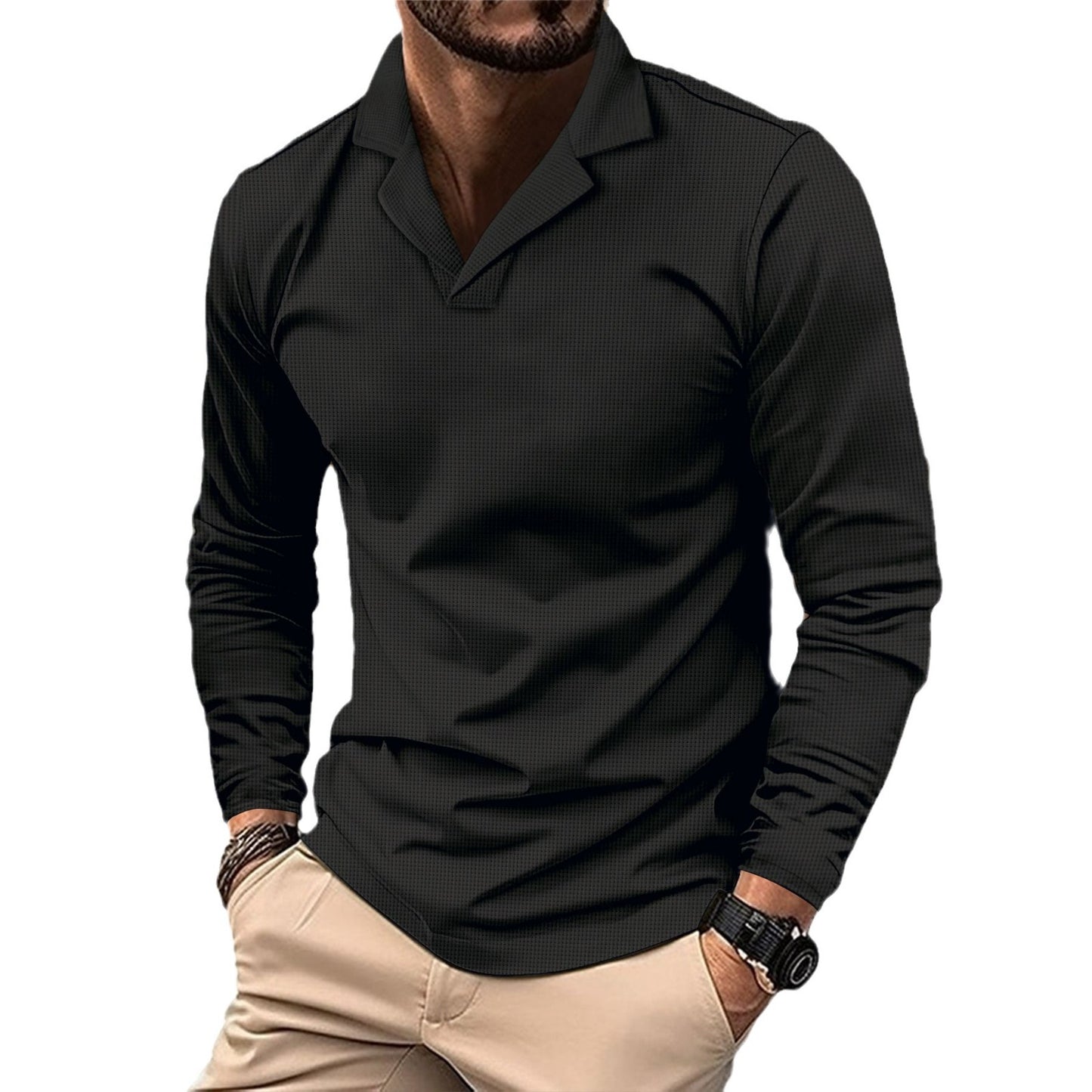 Chemise à manches longues tendance pour hommes avec design texturé Chic und Stil