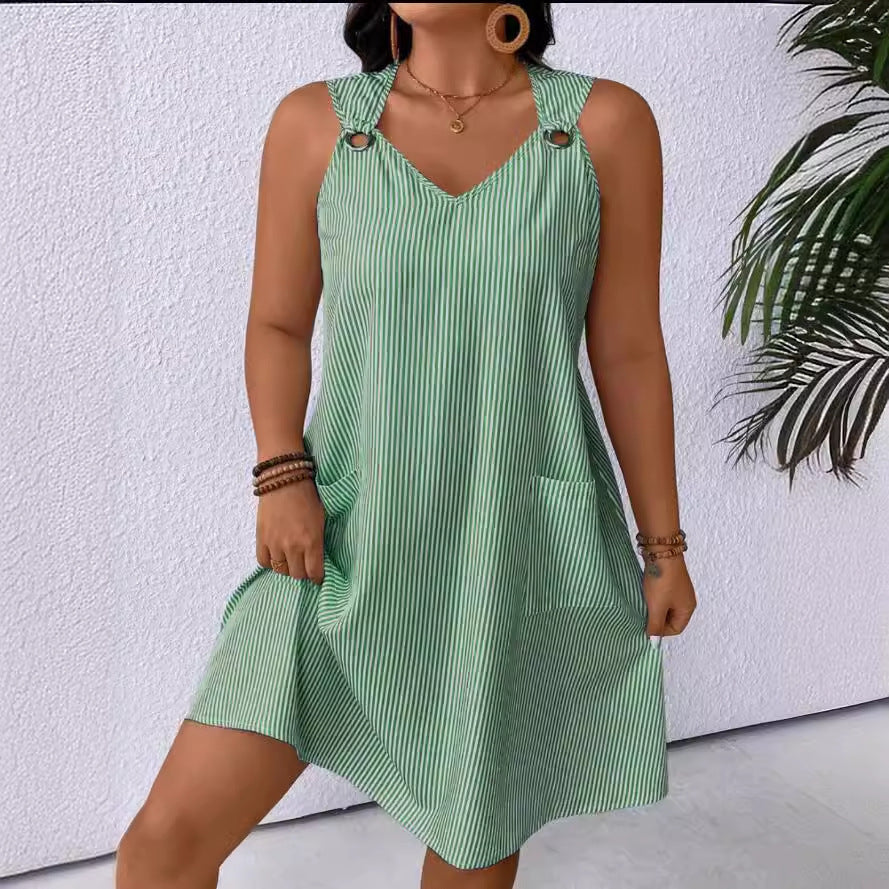 Robe décontractée pour femmes avec des bretelles fines et des poches pratiques Chic und Stil