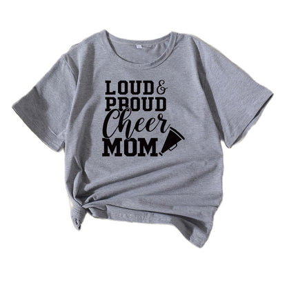 T-shirt graphique Mama Cheerleading Femme Chic und Stil