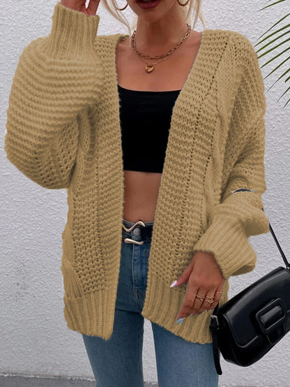 Dames gros cardigan en tricot avec poches profondes et coupe décontractée Chic und Stil