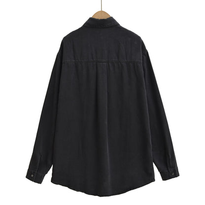 Blouse décontractée à manches longues pour femmes avec poche poitrine pratique et col classique Chic und Stil
