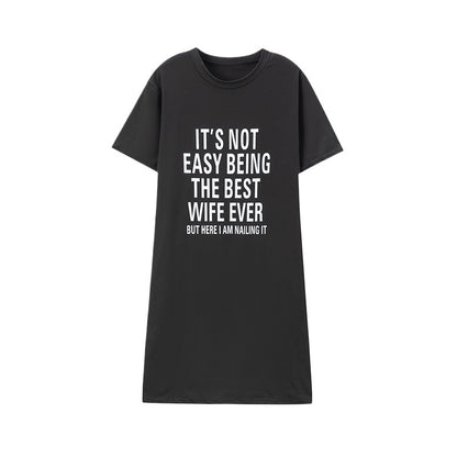 Robe T-shirt graphique surdimensionnée pour femmes Chic und Stil