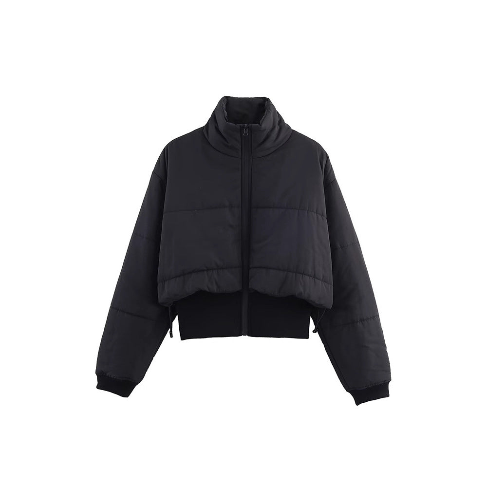 Dames courte veste d'hiver avec col montant et poignets élastiques Chic und Stil