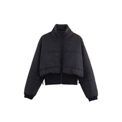 Dames courte veste d'hiver avec col montant et poignets élastiques Chic und Stil