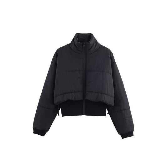 Dames courte veste d'hiver avec col montant et poignets élastiques Chic und Stil