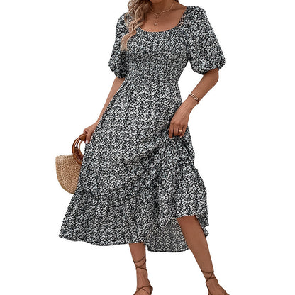 Robe maxi femme avec imprimé floral et détail dos croisé Chic und Stil