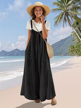 Robes longues en coton pour femmes avec bretelles et poches Chic und Stil