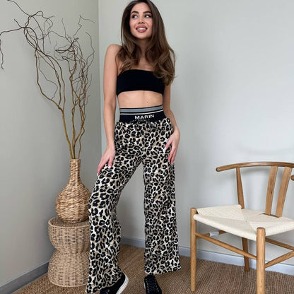 Chic and Style Leopard Print Lounge Pants for Women