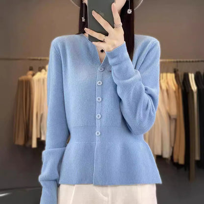 Dames cardigan en tricot élégant avec design texturé Chic und Stil