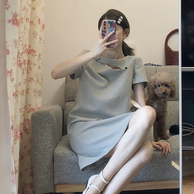 Robe A-Line décontractée pour femme avec ourlet asymétrique Chic und Stil