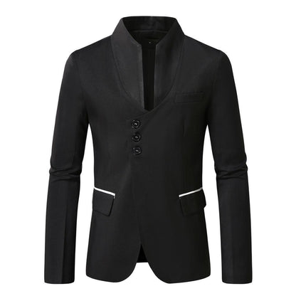Dames Blazer Élégant avec col étroit et bords contrastés Chic und Stil