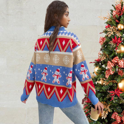 Pull femme avec motif de Noël festif et coupe décontractée Chic und Stil