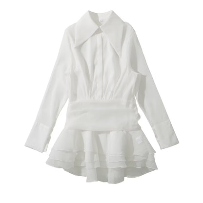 Robes blouses pour femmes avec un élégant détail de volants Chic und Stil