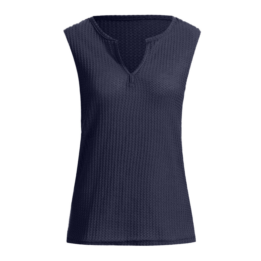 Dames Haut de sport avec surface texturée et décolleté en V Chic und Stil