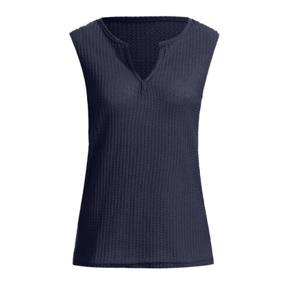 Dames Haut de sport avec surface texturée et décolleté en V Chic und Stil