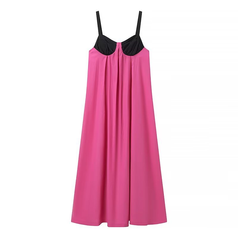 Robe maxi pour femmes avec un haut moulant et une jupe fluide Chic und Stil