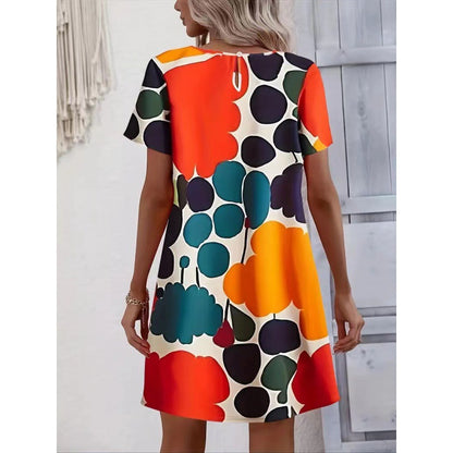 Robe Shift Imprimée Artificiellement pour Femmes Chic und Stil