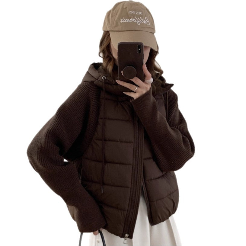 Dames isolerende hybride jas met volumineuze mouwen en capuchon Chic und Stil