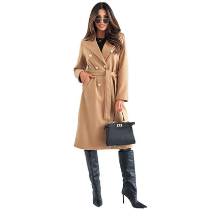 Dames Double-bouton Ceinture Survêtement Chic und Stil