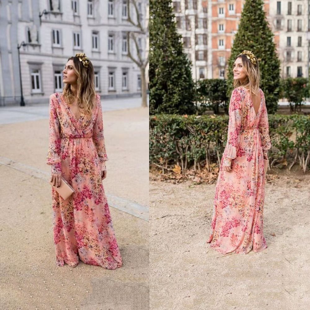 Robe maxi femme avec des manches volumineuses et un élégant design floral Chic und Stil