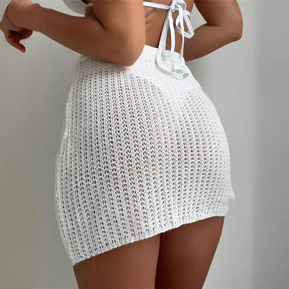 Robe de plage élégante pour dames avec des éléments de fronces raffinés et des cordons pratiques Chic und Stil