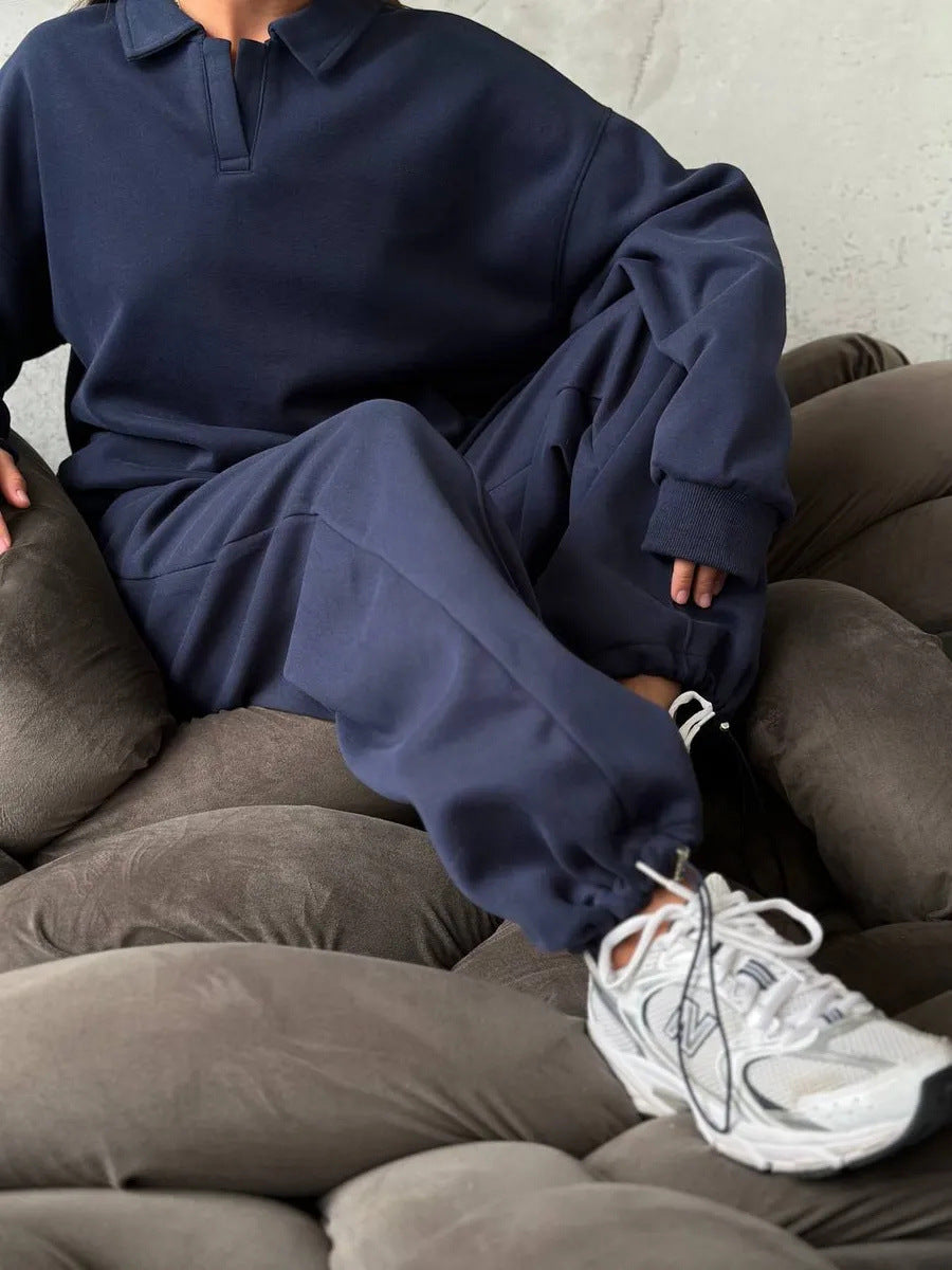 Dames combinaison de polo et pantalon confortable et stylée Chic und Stil