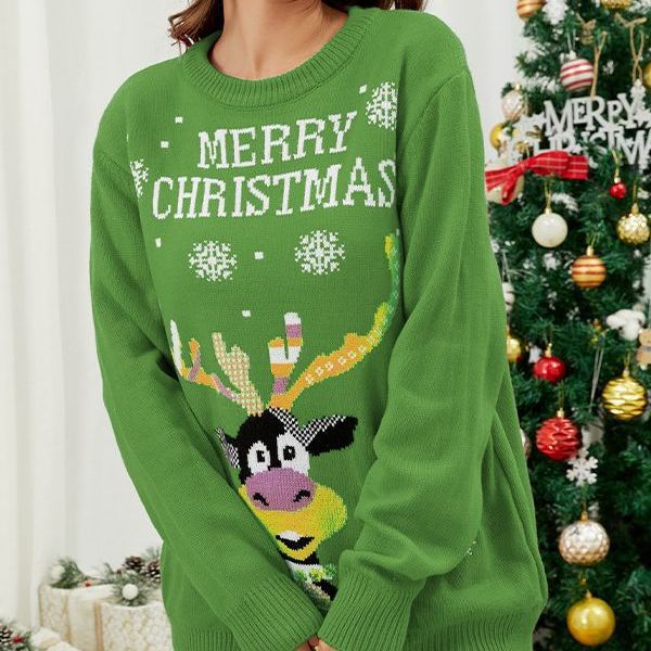 Pull de Noël pour femmes avec motif amusant et coupe confortable Chic und Stil